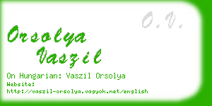 orsolya vaszil business card